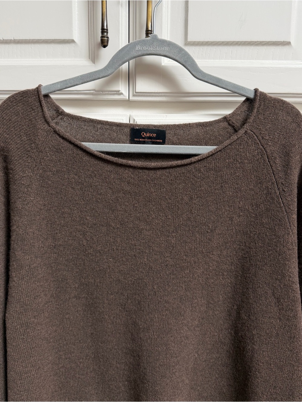 Quince 100% Mongolian Cashmere Relaxed Boatneck Sweater Brown Size Large - Picture 6 of 15